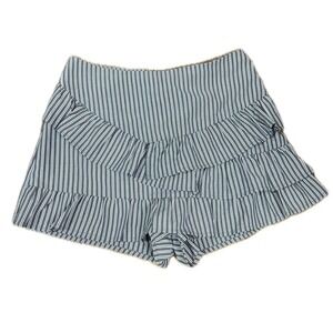 Hallelu Clothing Co Striped Mini Skort Boutique Preppy Ruffle Skort Size Medium
